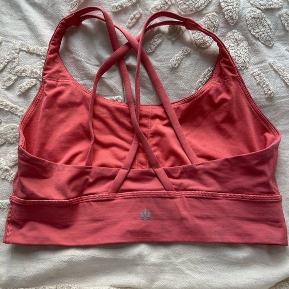 Lululemon Orange/Pink Long-Lined Sports Bra-Size 10 - Picture 4 of 4